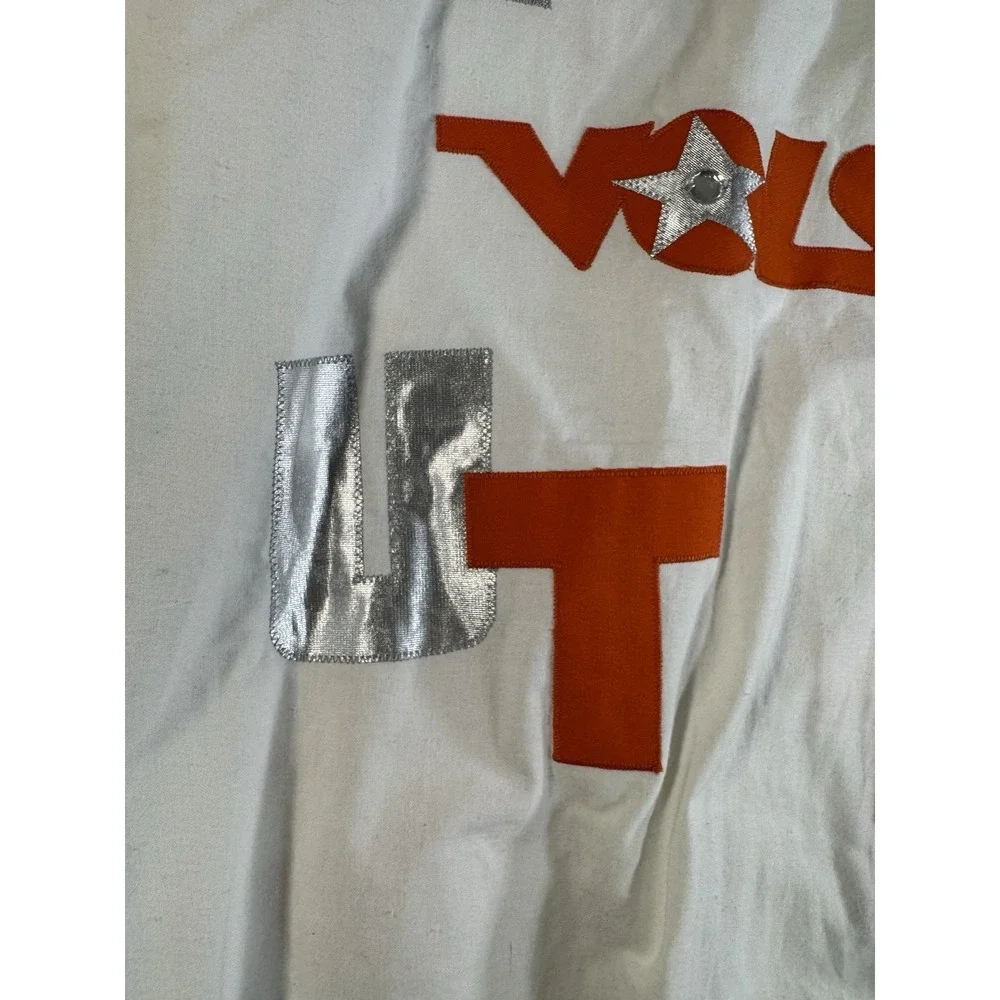 Vintage Patricia Sherman Tennessee‎ Volunteers Sweatshirt White Orange Silver